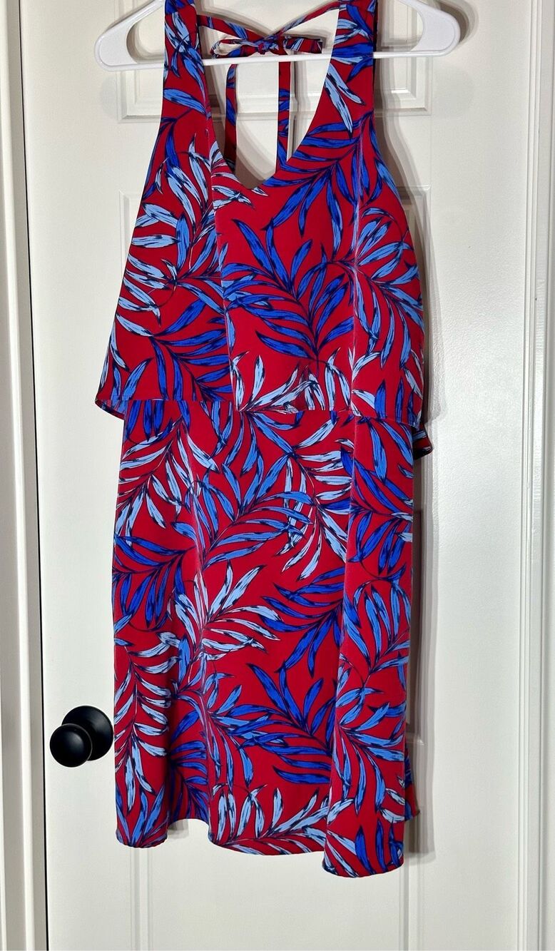 Roz & Ali  NWT size 8 red and blue print dress - Dress Barn